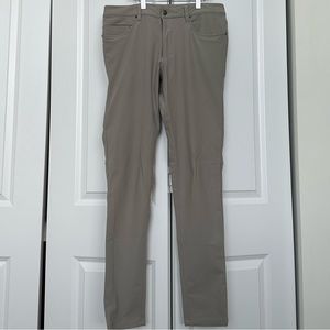 Lululemon ABC pant skinny fit. Color is Riverstone (khaki). Like new